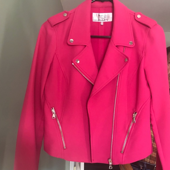 hot pink moto jacket